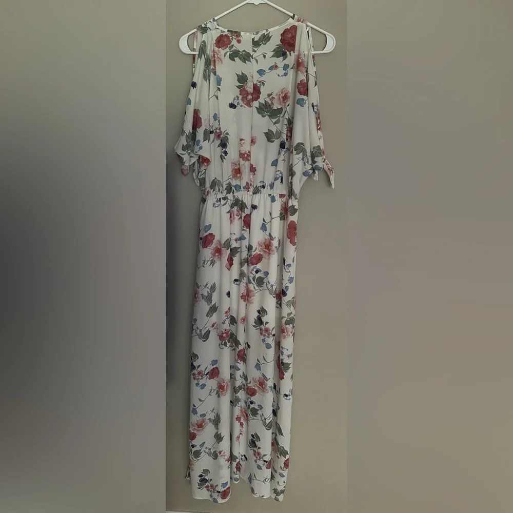 ROKOKO size MEDIUM Floral Maxi Dress with Cold Shoulder